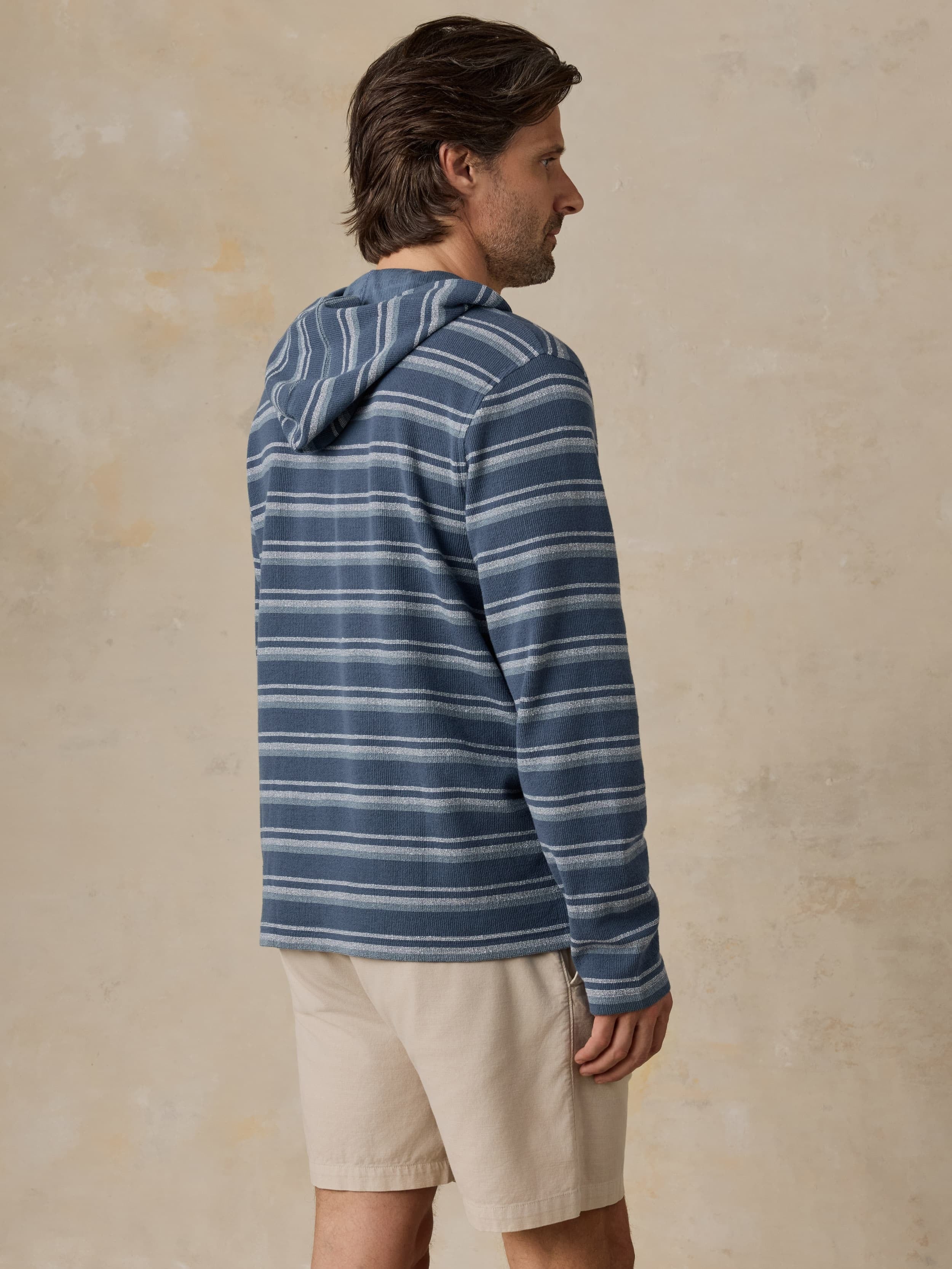 Oasis Hoodie - Bermuda Blue Stripe