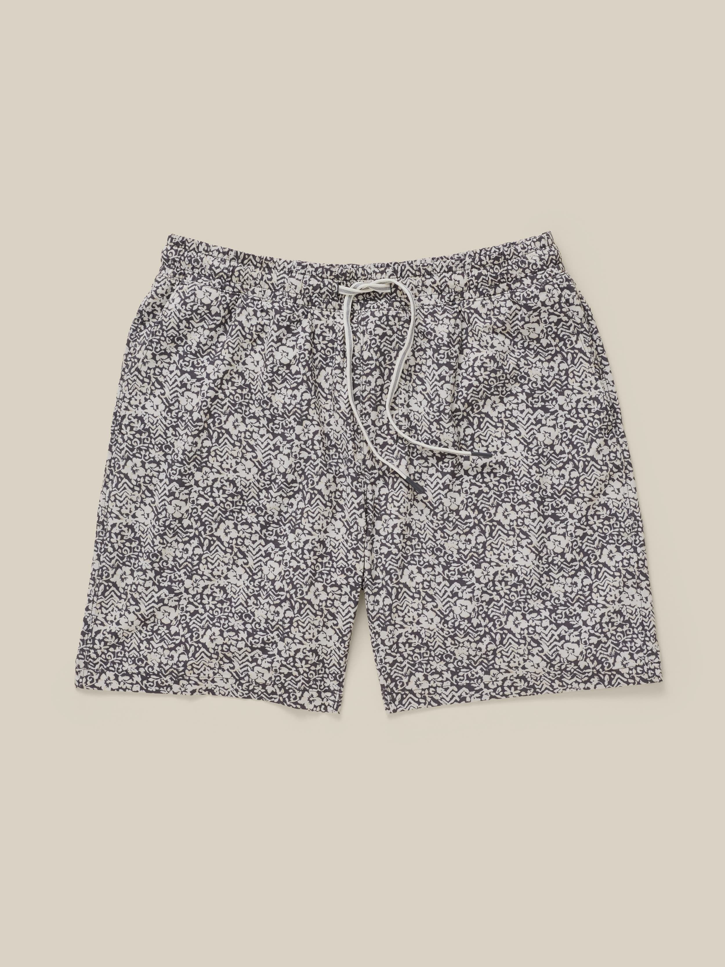 Shorelite Trunk (7") - Washed Black Hilo Floral