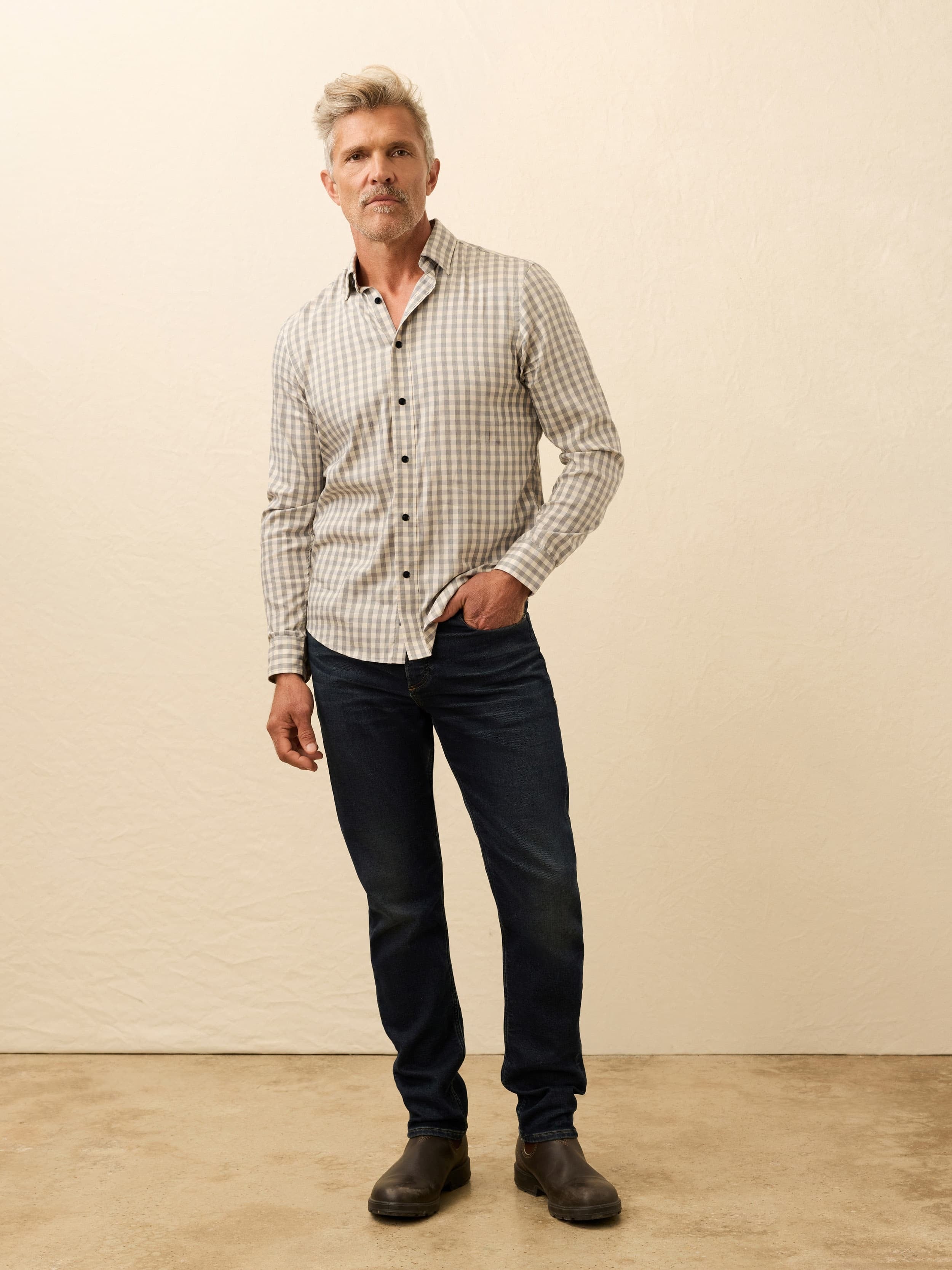 Soft Twill MovementTM Shirt - Wind Grey Gingham