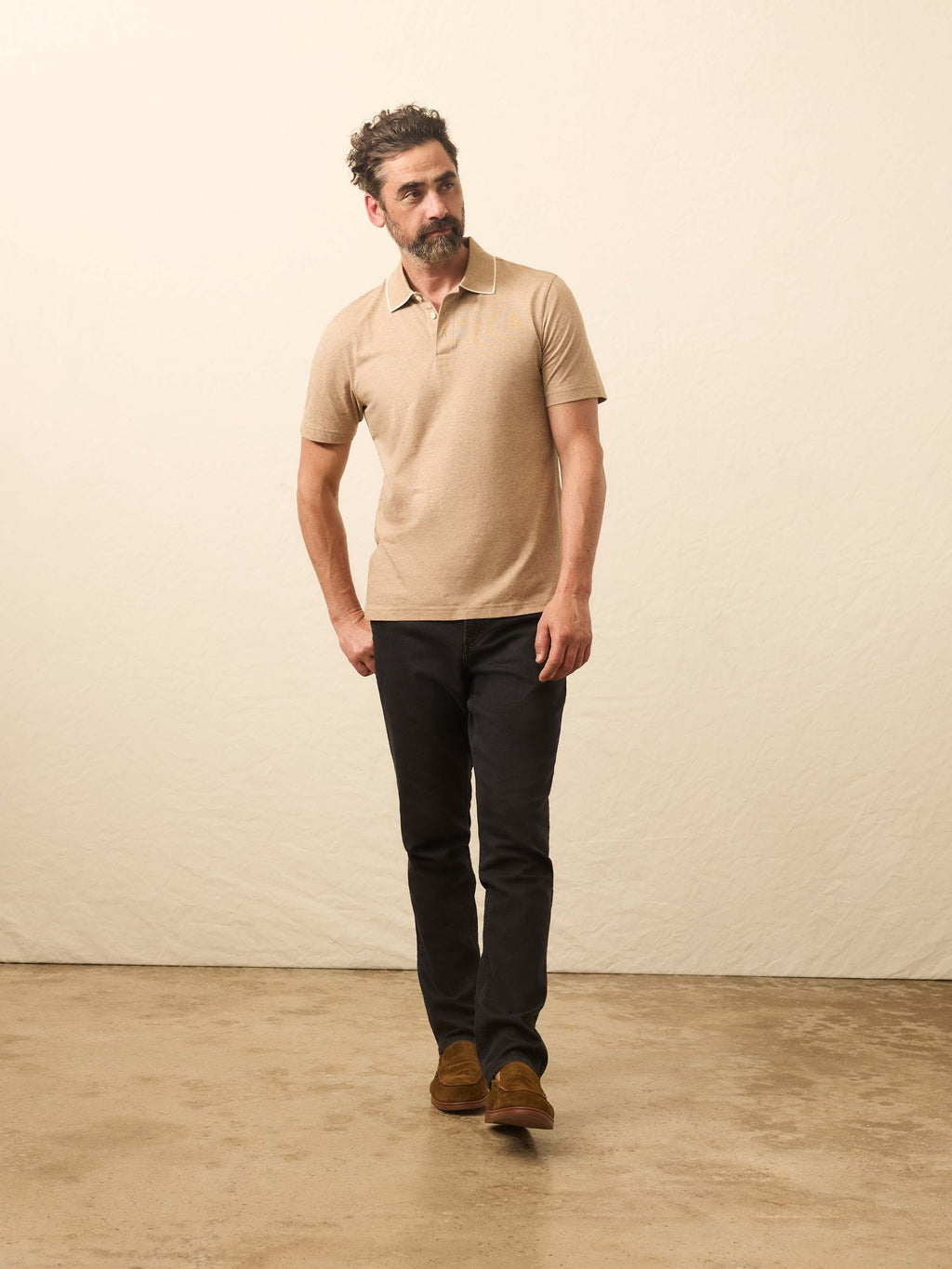 Short-Sleeve MovementTM Pique Polo - Driftwood Island Heather