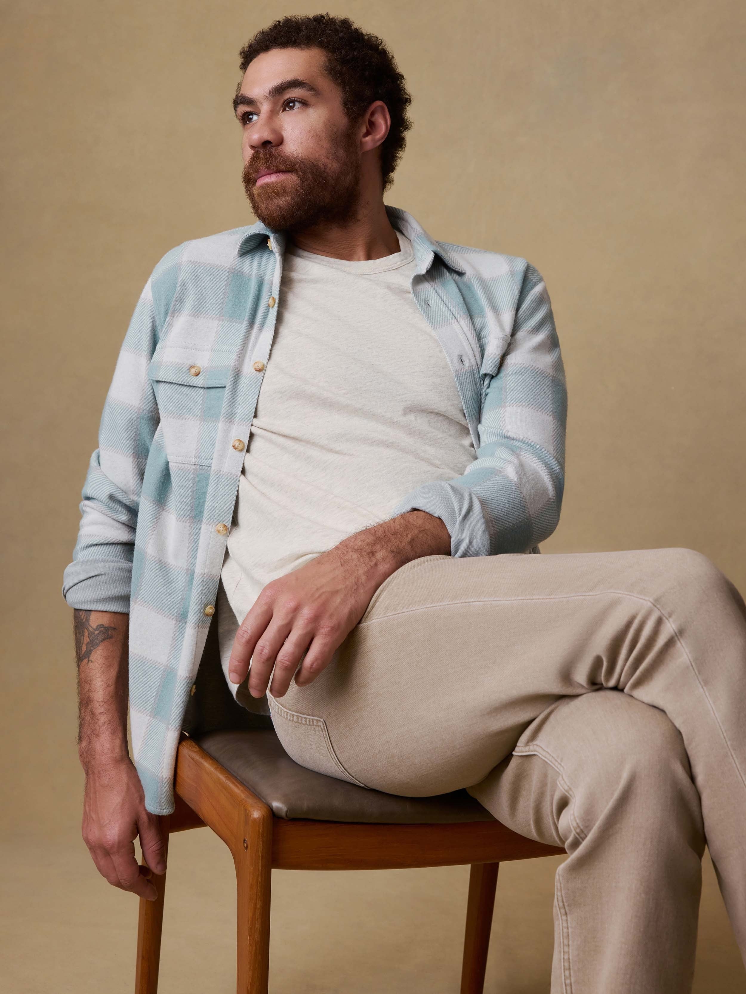 LegendTM Sweater Shirt - Island Sage Plaid