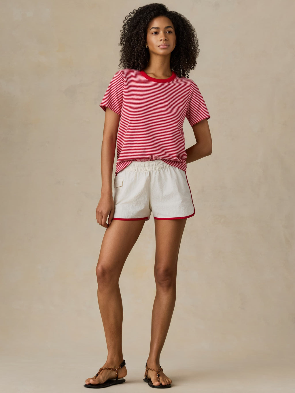 Sunwashed Regenerative Tee - Fuchsia Stripe