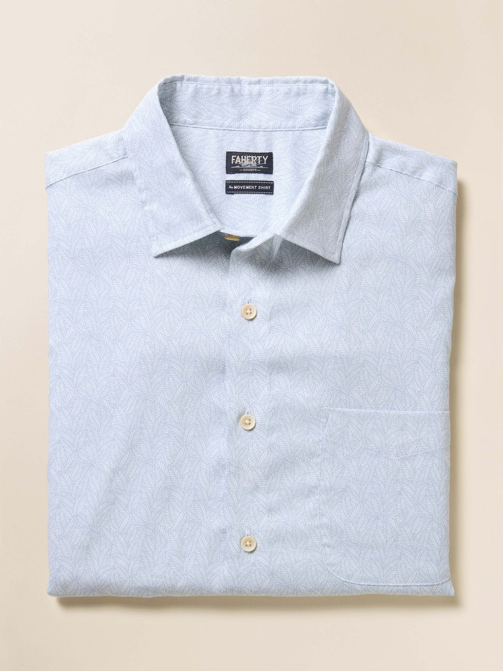 Short-Sleeve MovementTM Monterey Shirt - Ivory Sky Rainforest