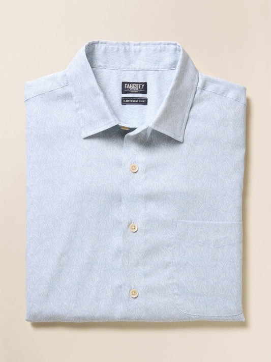 Short-Sleeve MovementTM Monterey Shirt - Ivory Sky Rainforest