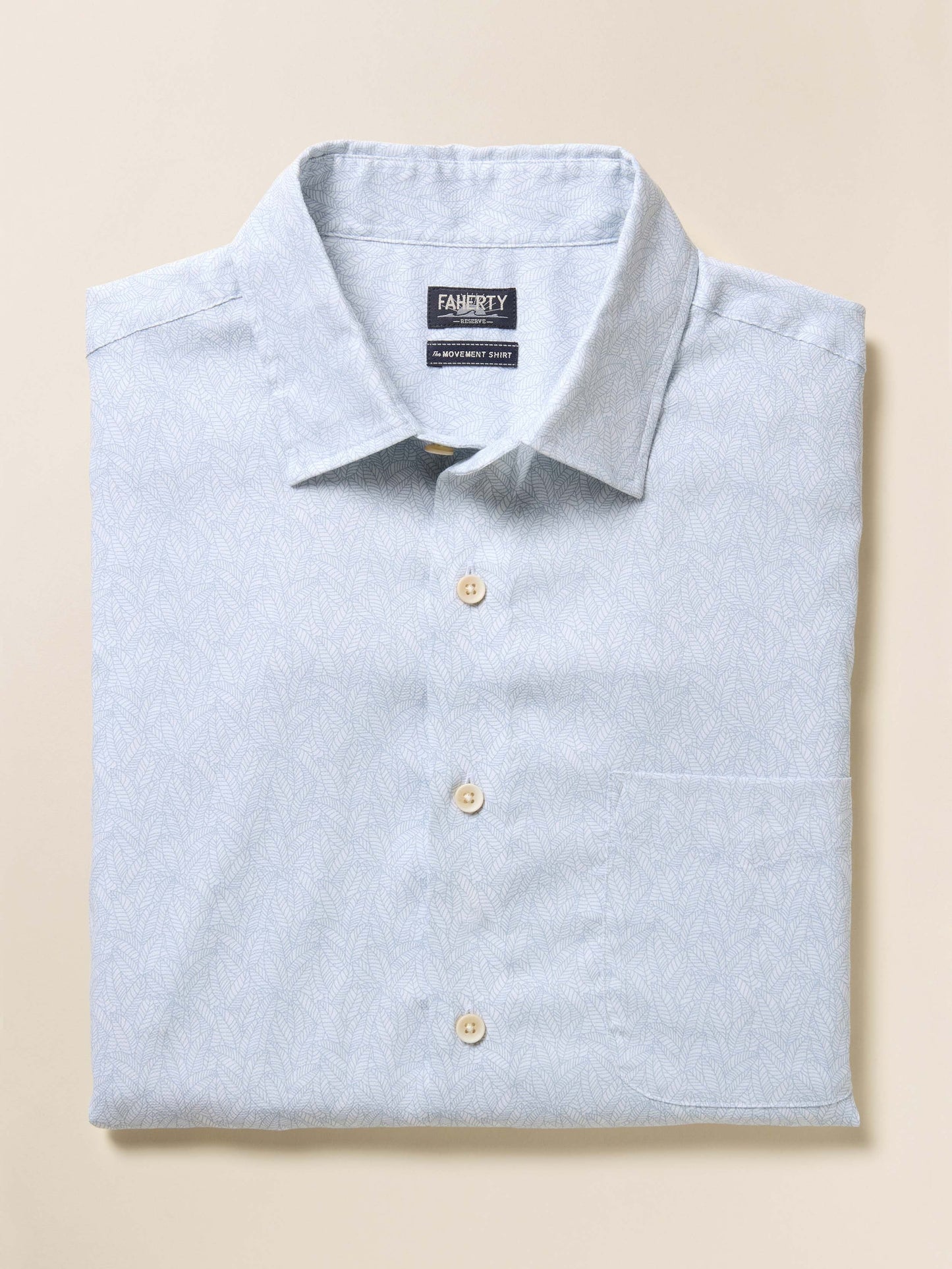 Short-Sleeve MovementTM Monterey Shirt - Ivory Sky Rainforest