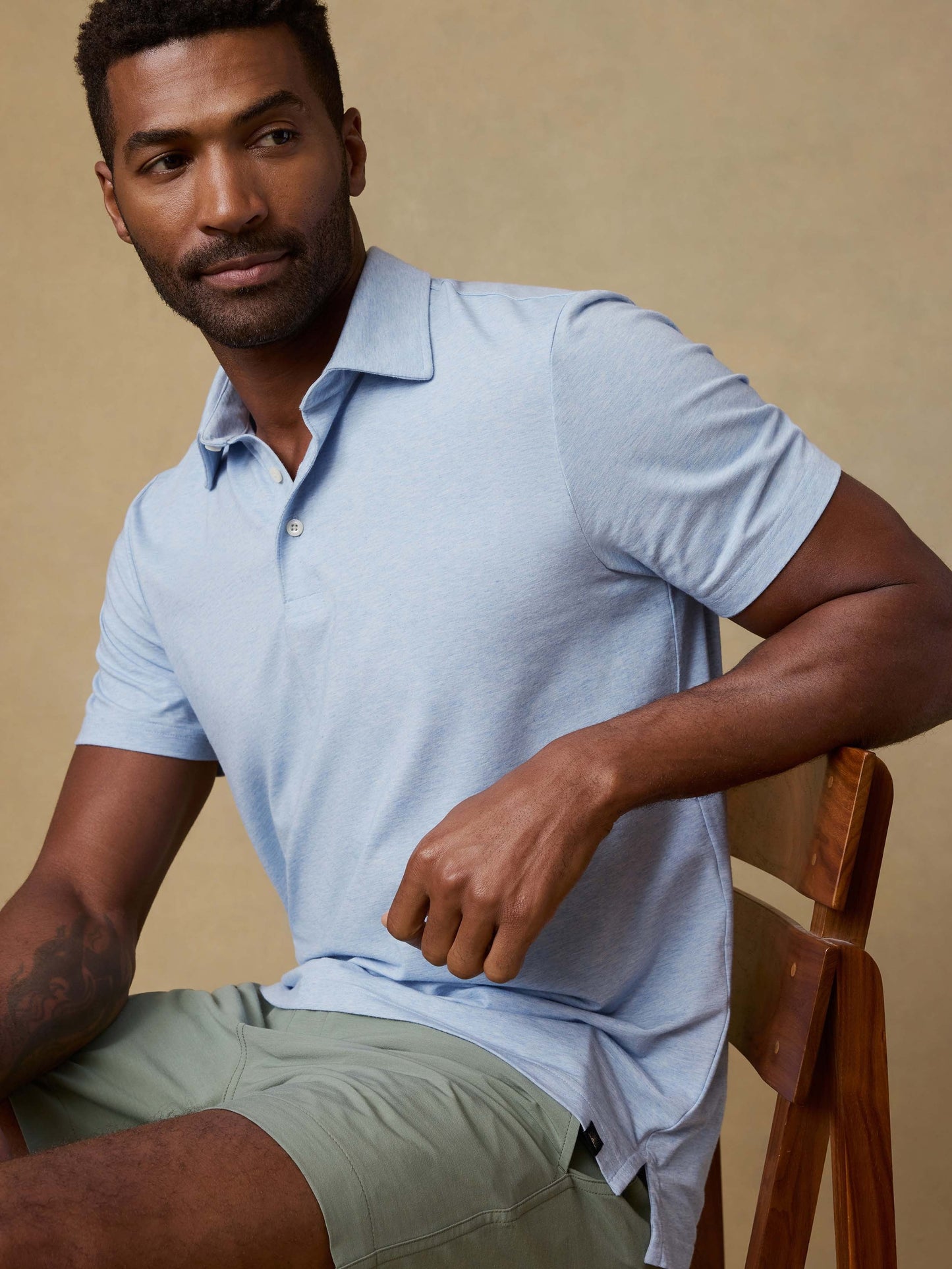 Short-Sleeve MovementTM Polo - Cardiff Blue Heather