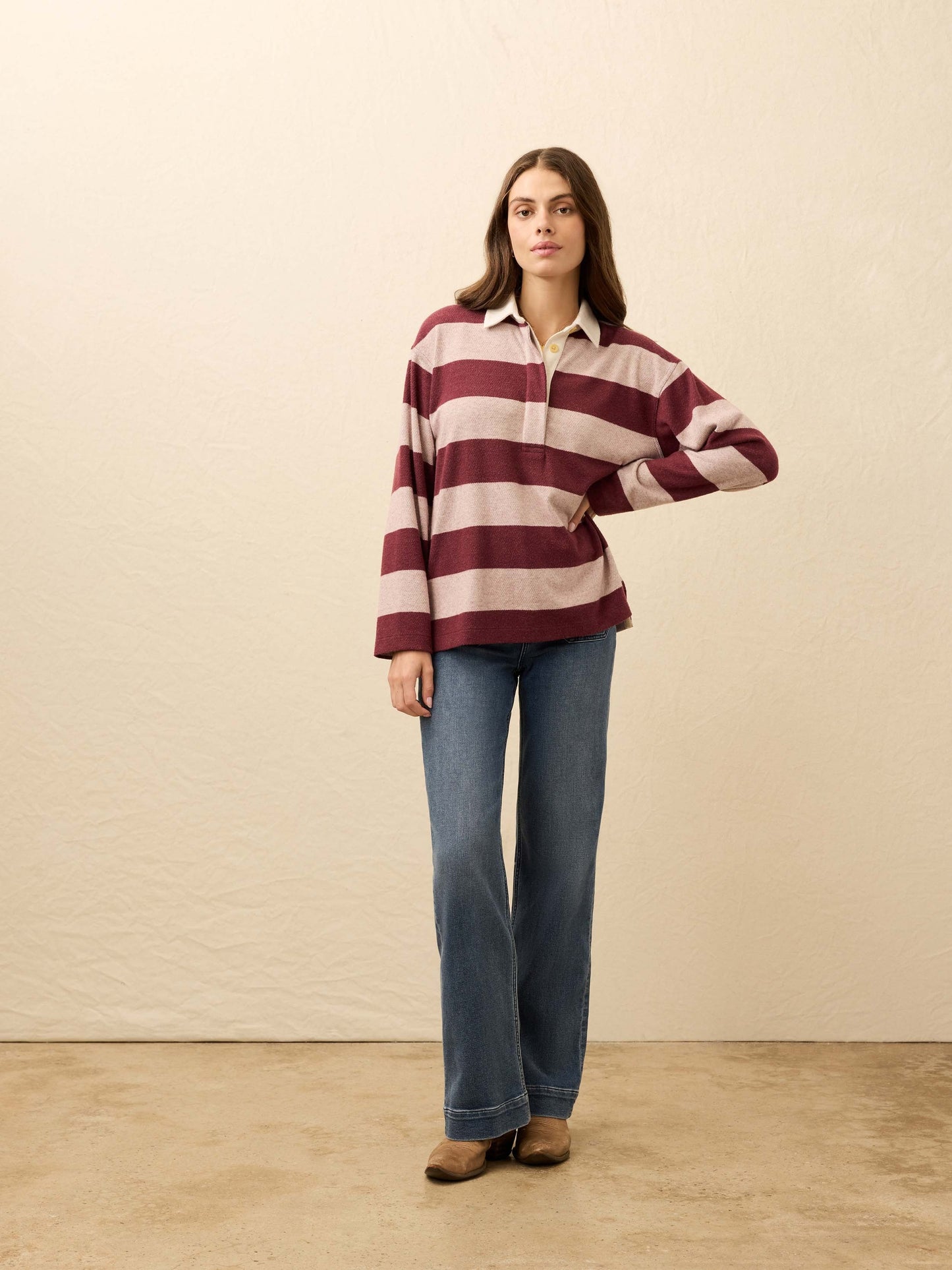 LegendTM Sweater Rugby Popover - Deep Red Rugby