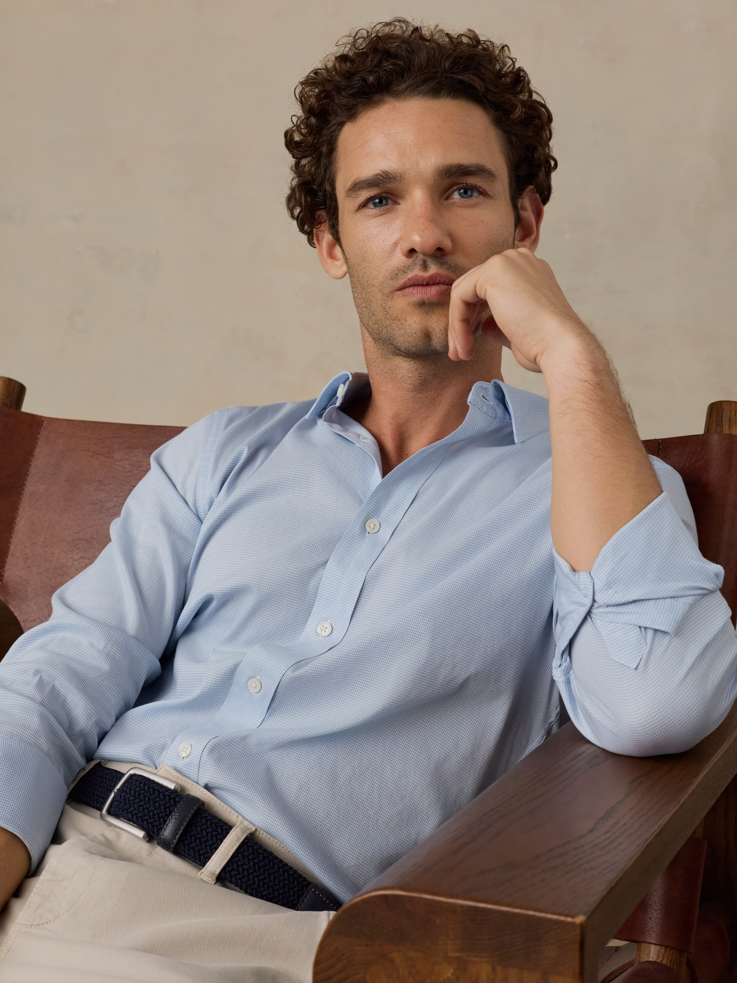 The MovementTM Shirt - Bermuda Blue Pincheck