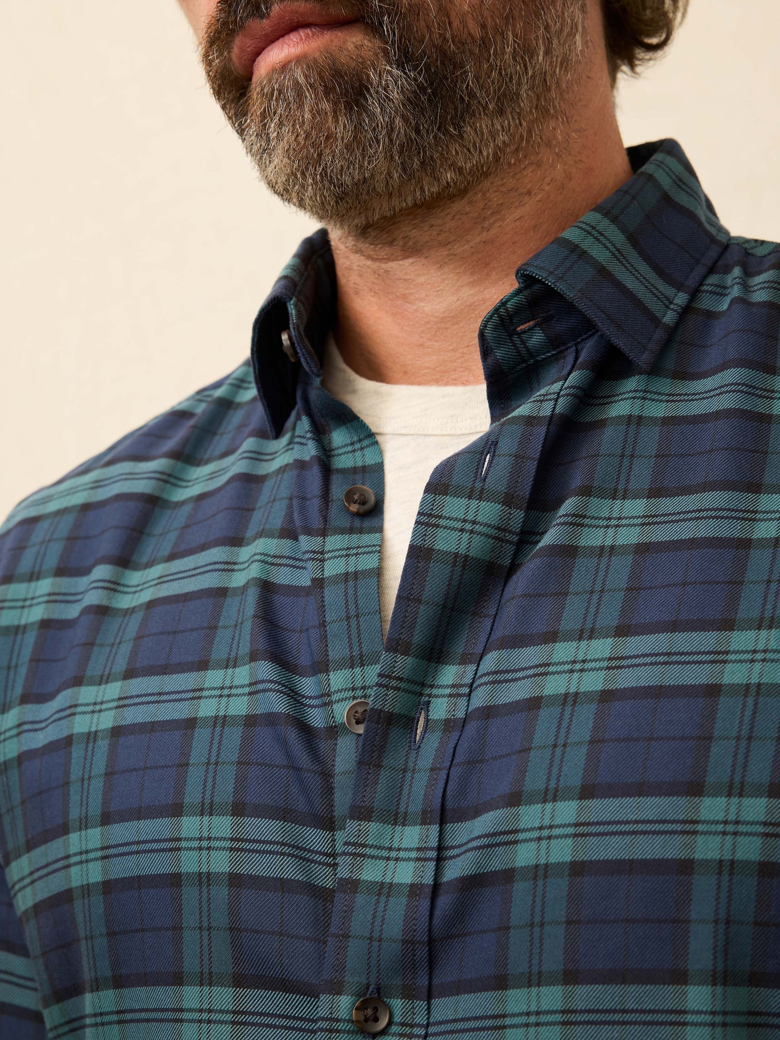 Soft Twill MovementTM Shirt - Harbor Blackwatch Plaid