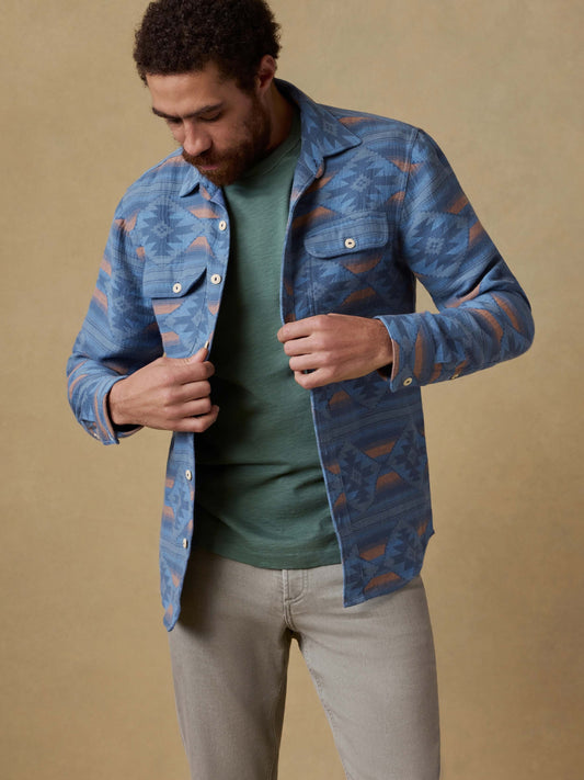 Doug Good Feather Canyon Overshirt - Blue Western Range