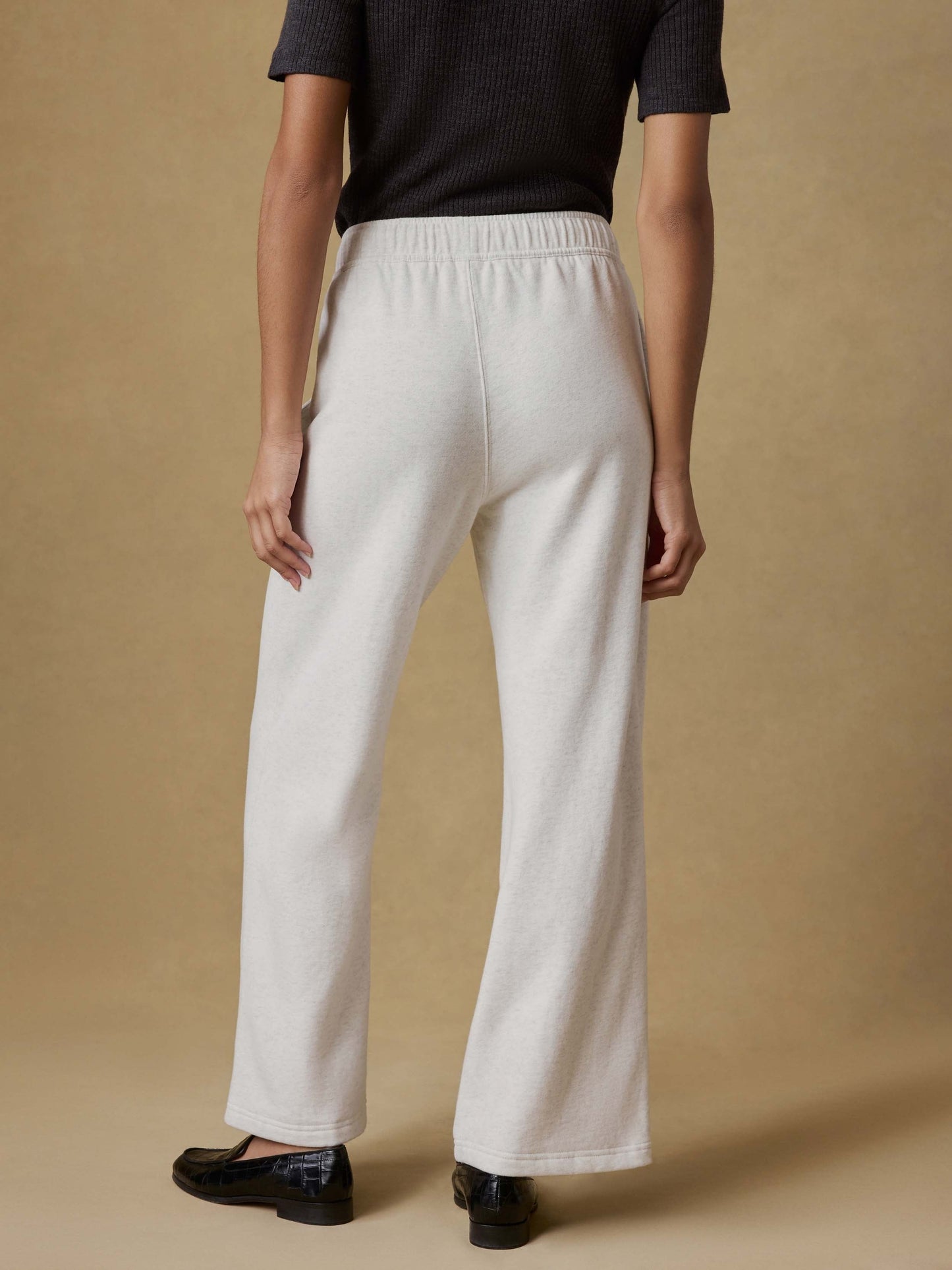 High Standard Fleece Wide Leg Sweatpant - Ice Grey Heather