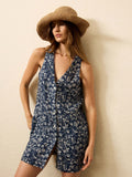 Alston Dress - Juniper Ikat Floral