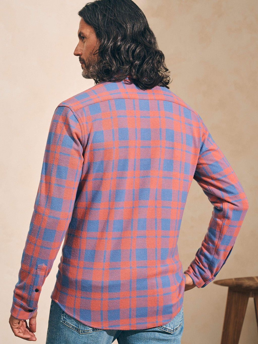 LegendTM Sweater Shirt - Rose Blue Check