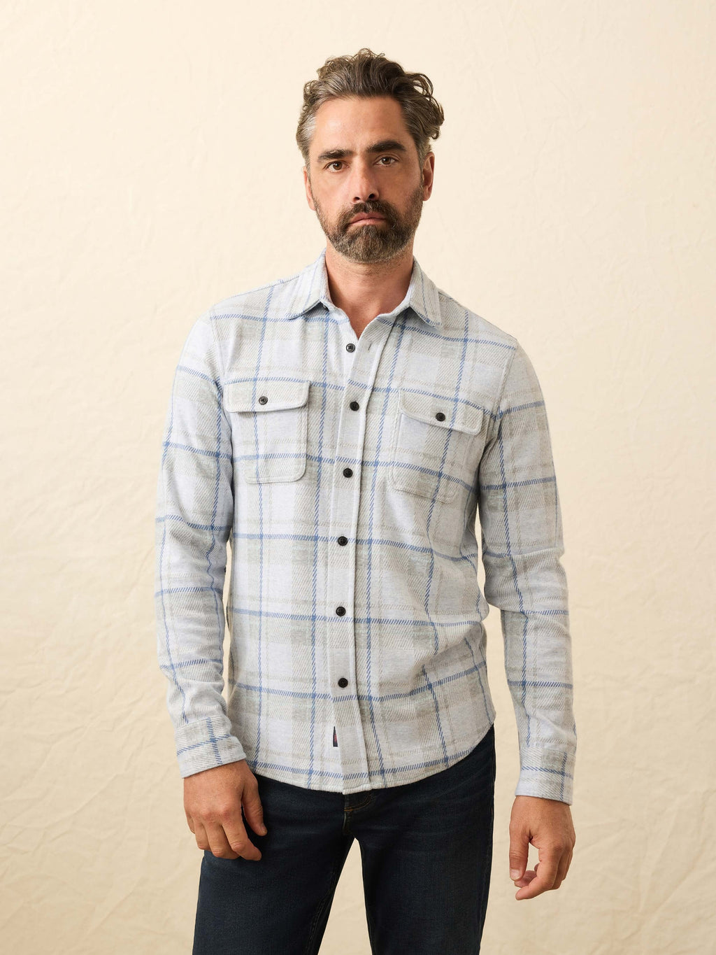 LegendTM Sweater Shirt - Maine Sky Plaid