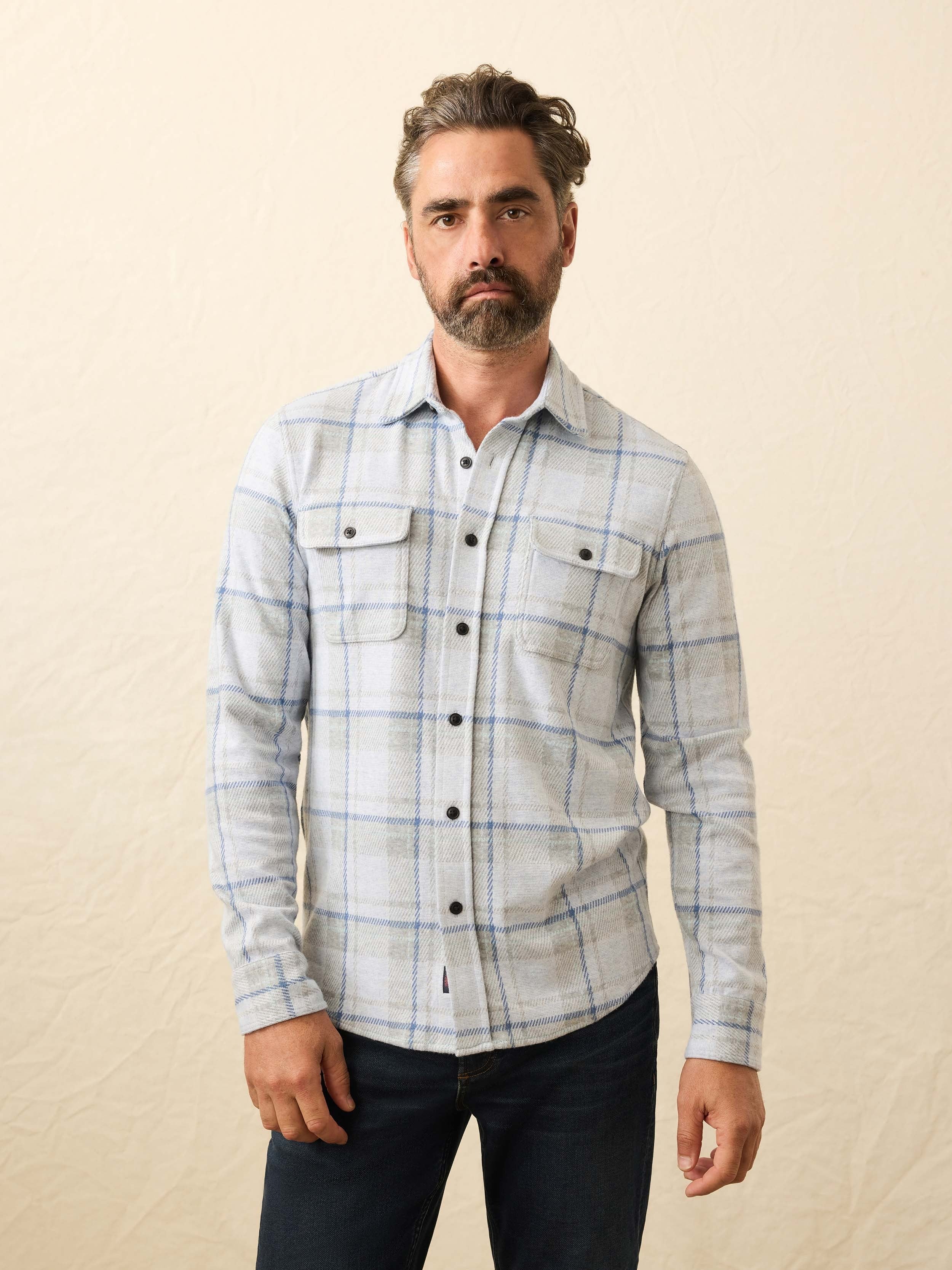 LegendTM Sweater Shirt - Maine Sky Plaid