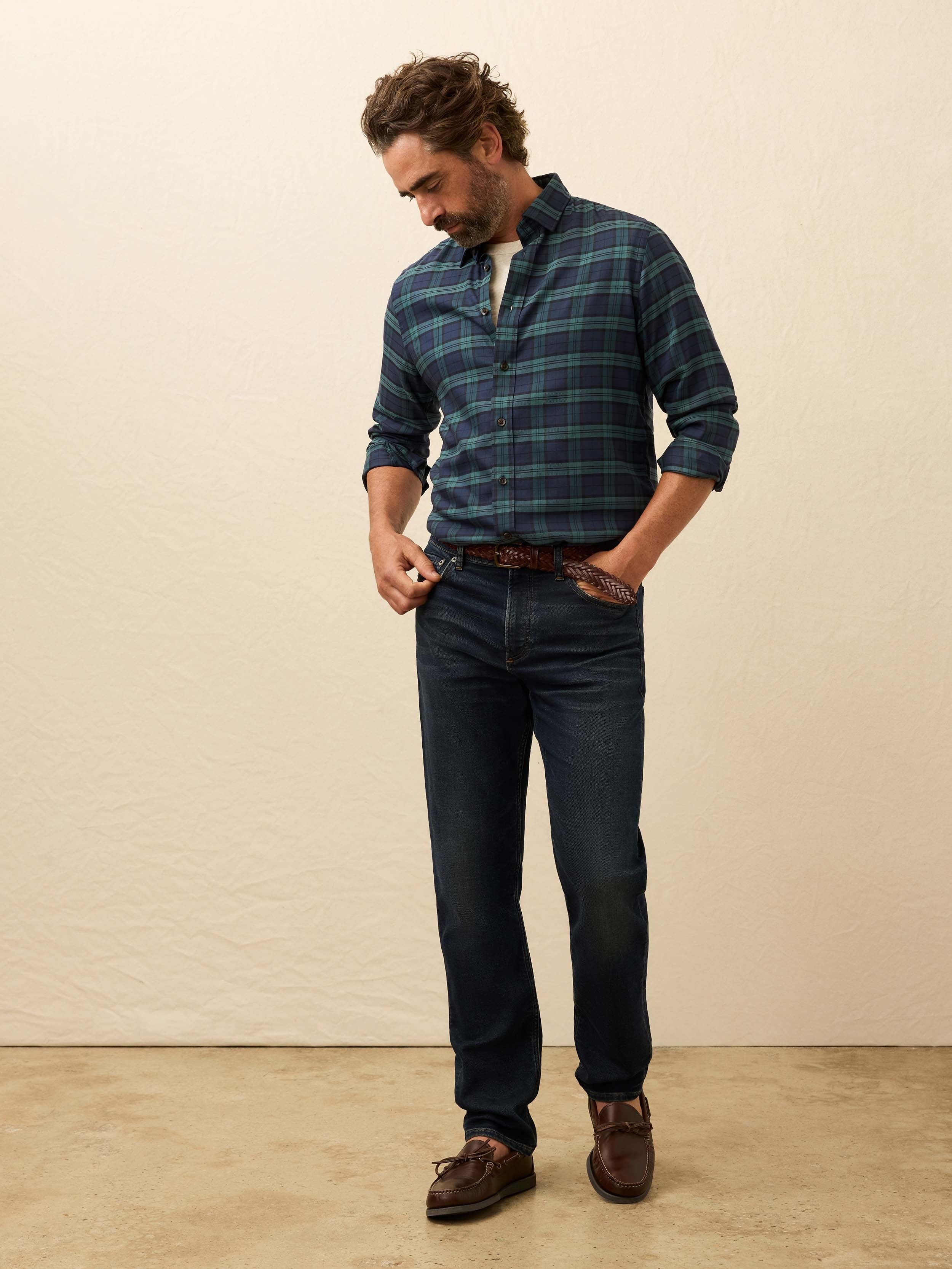 Soft Twill MovementTM Shirt - Harbor Blackwatch Plaid