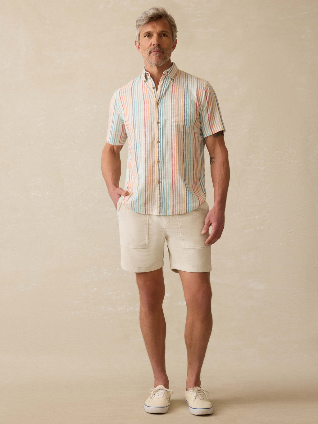 Short-Sleeve Breeze Shirt - Bay Reef Stripe