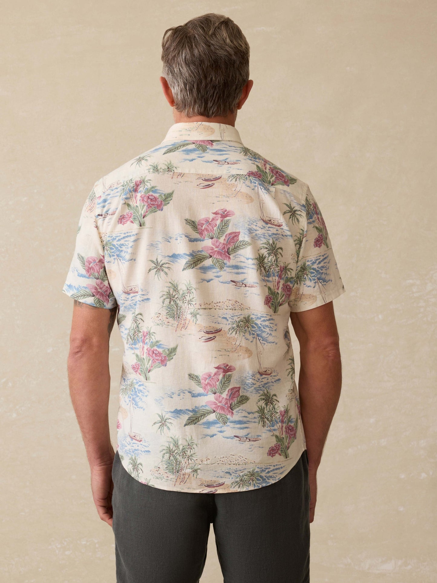 Short-Sleeve Breeze Shirt (Tall) - Molokai Scenic Tropical