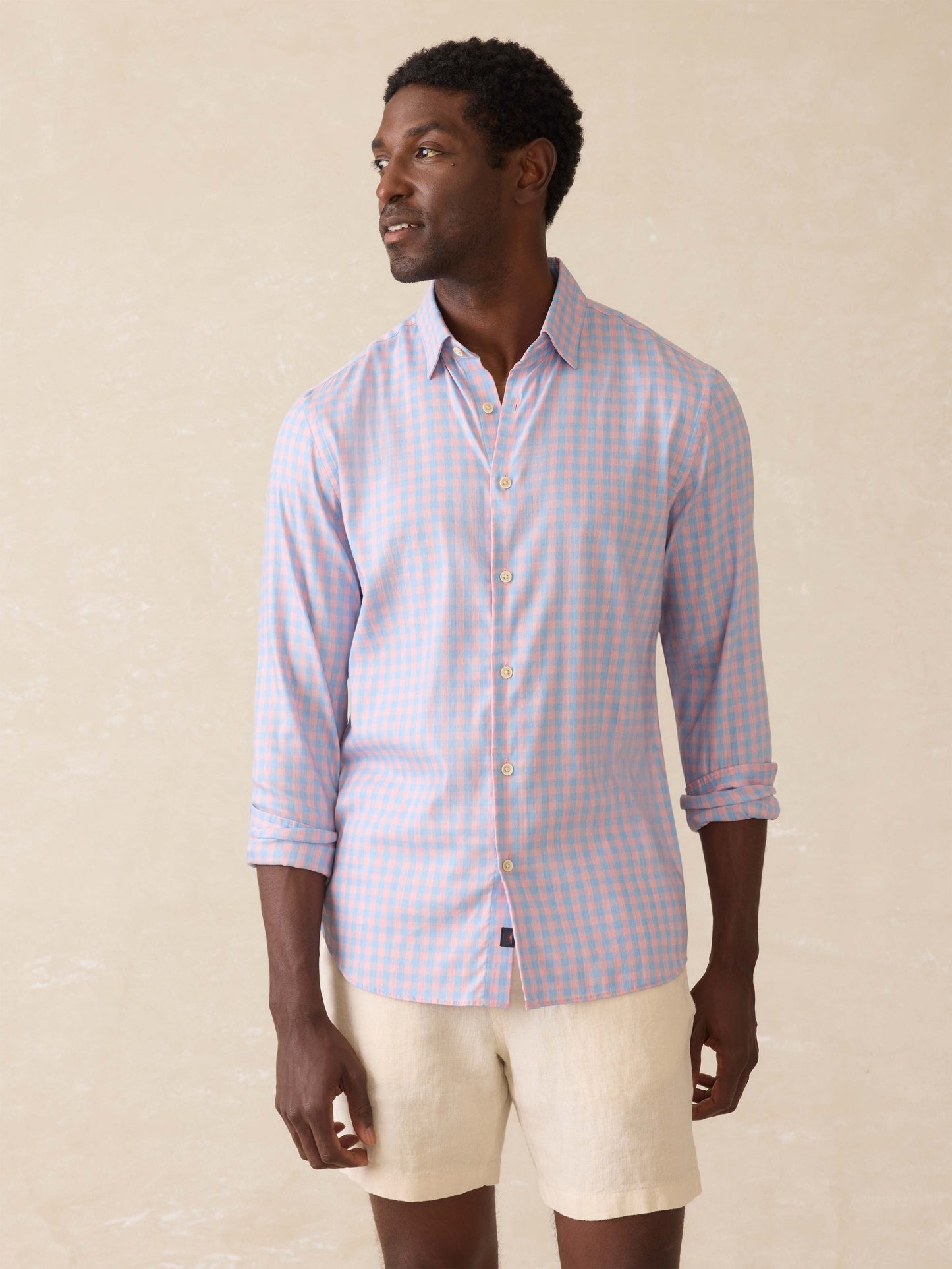MovementTM Monterey Shirt - Coral Sky Gingham