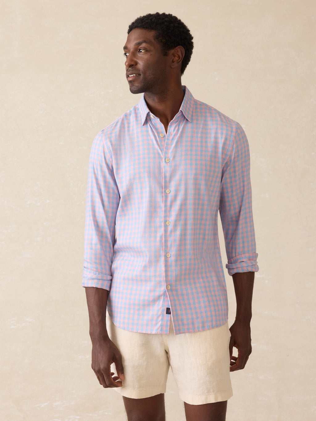 MovementTM Monterey Shirt - Coral Sky Gingham