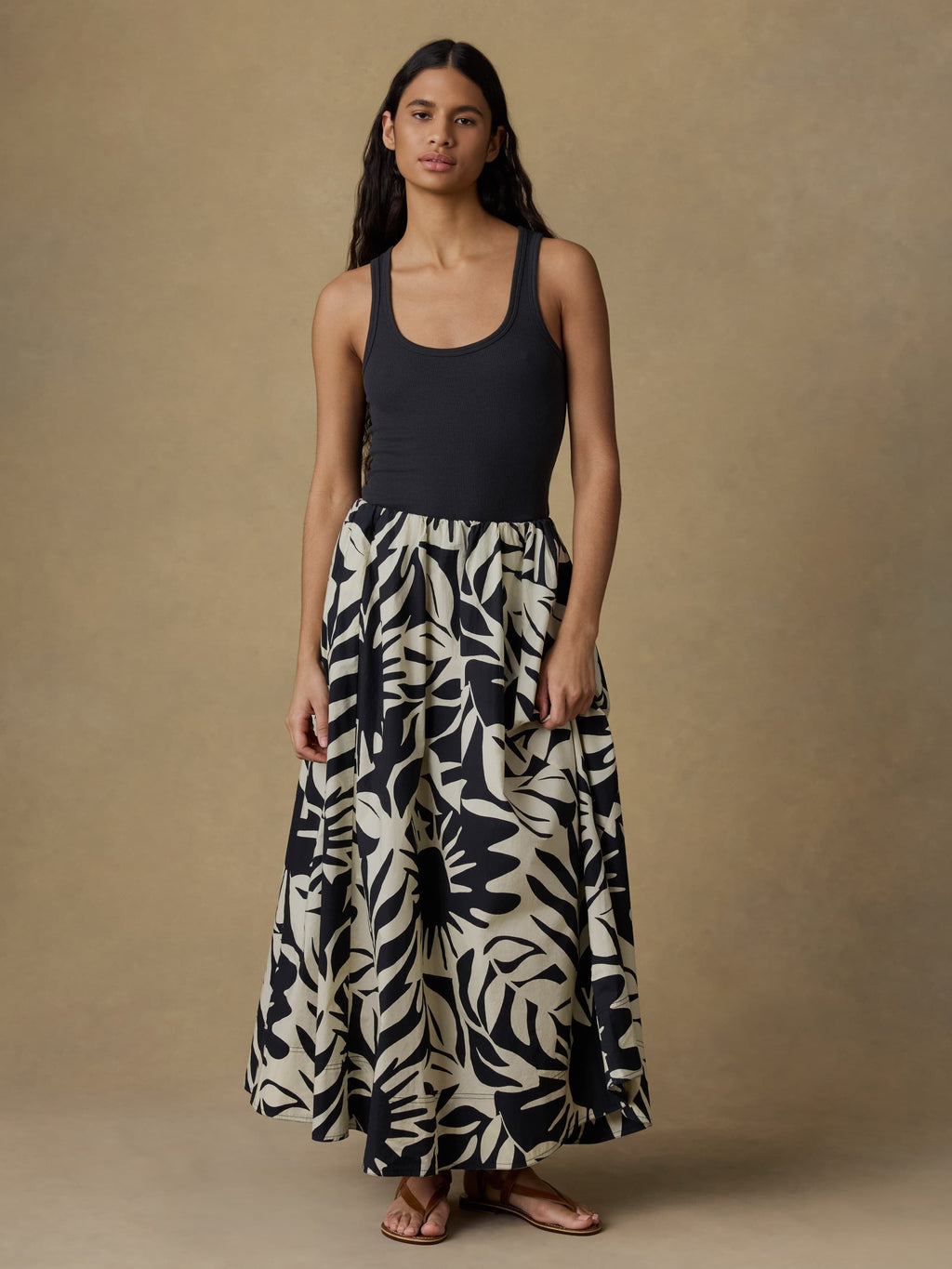 Coastal Poplin Nera Skirt - Garden Sonata