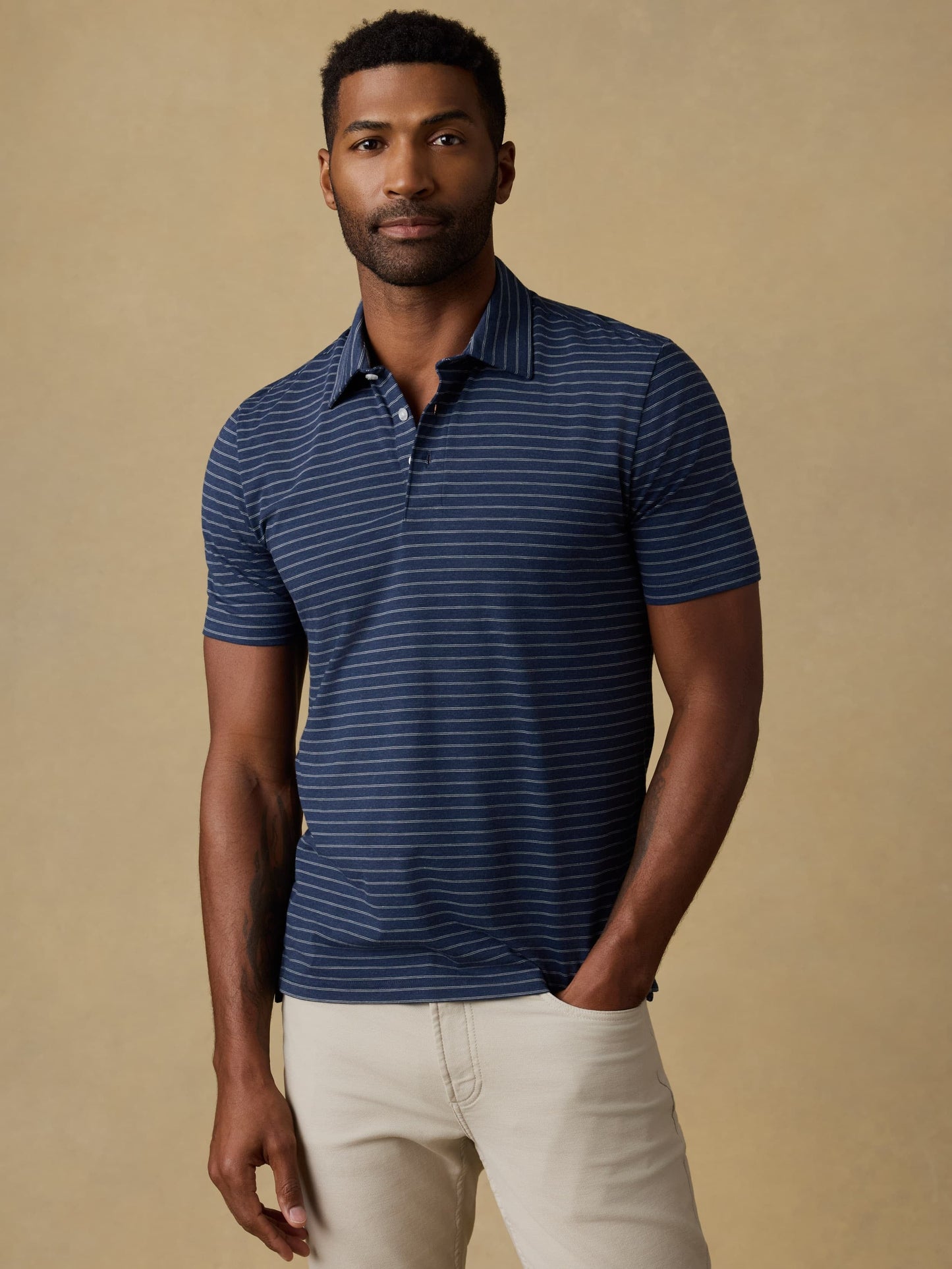 Short-Sleeve MovementTM Polo - Ravine Waters Stripe
