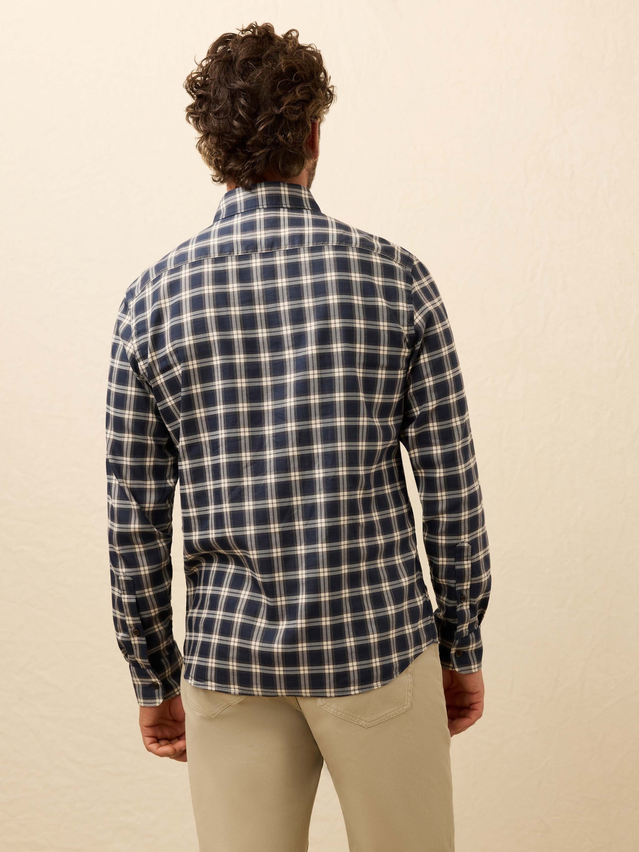 Soft Twill MovementTM Shirt - Navy Smoke Plaid