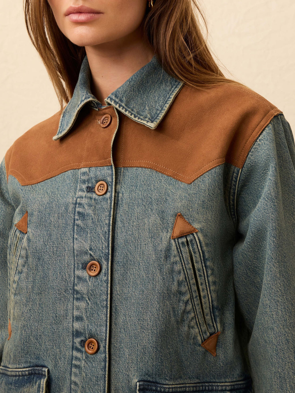 Ridge Back Denim Suede Jacket - Creekside Indigo Wash