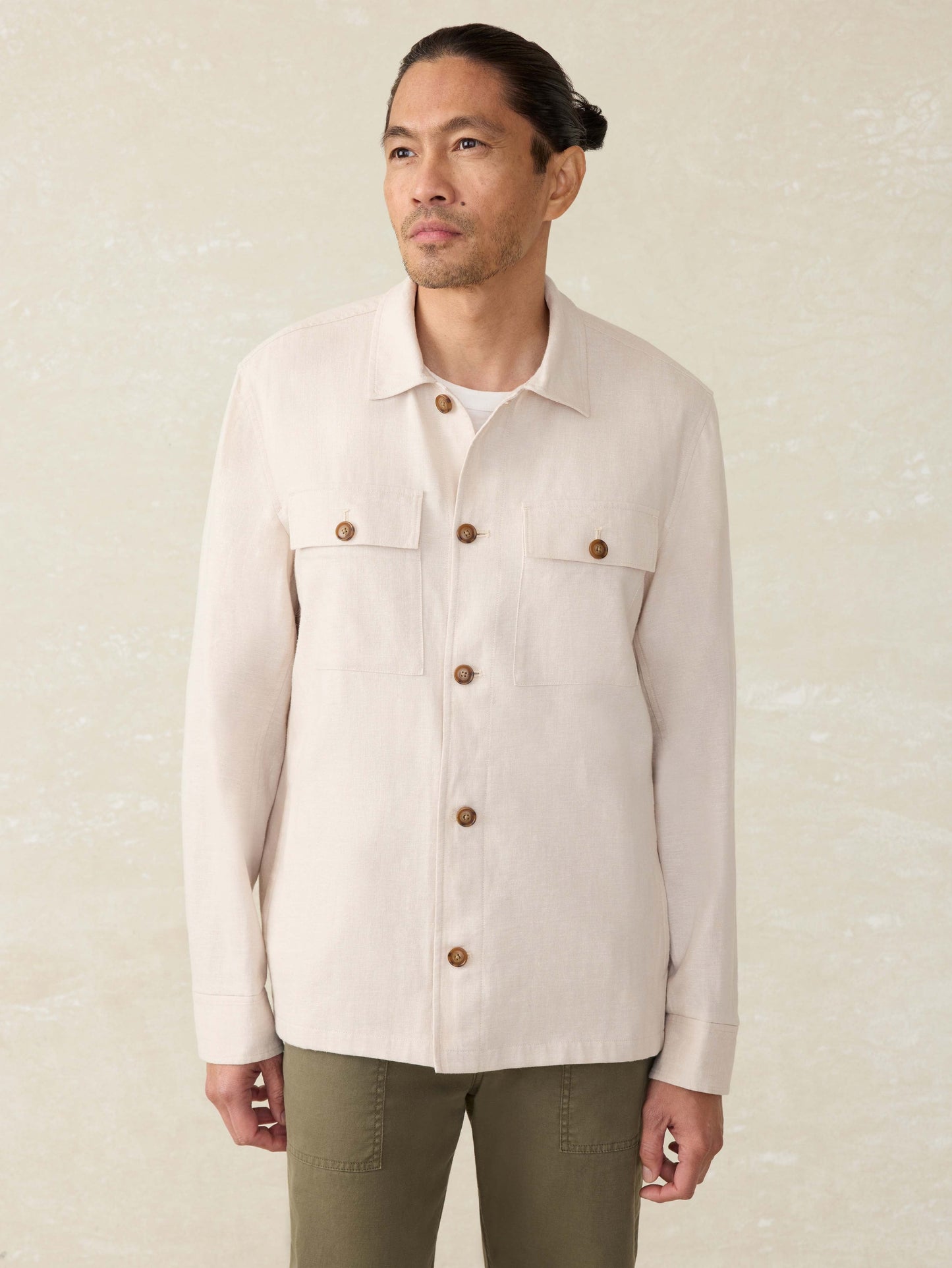 MovementTM Linen Shirt Jacket - Dorset Sand
