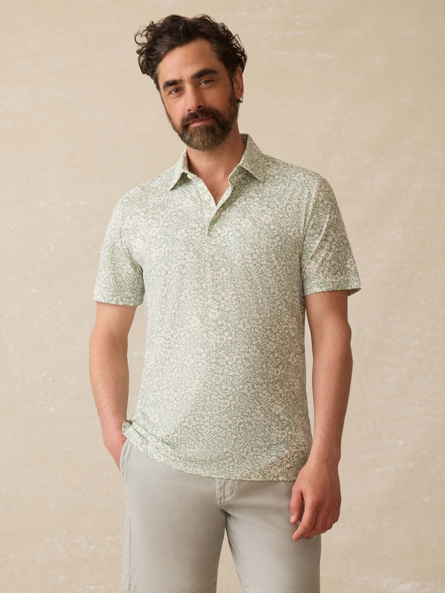 Short-Sleeve MovementTM Pique Polo - Dusty Sage Hilo