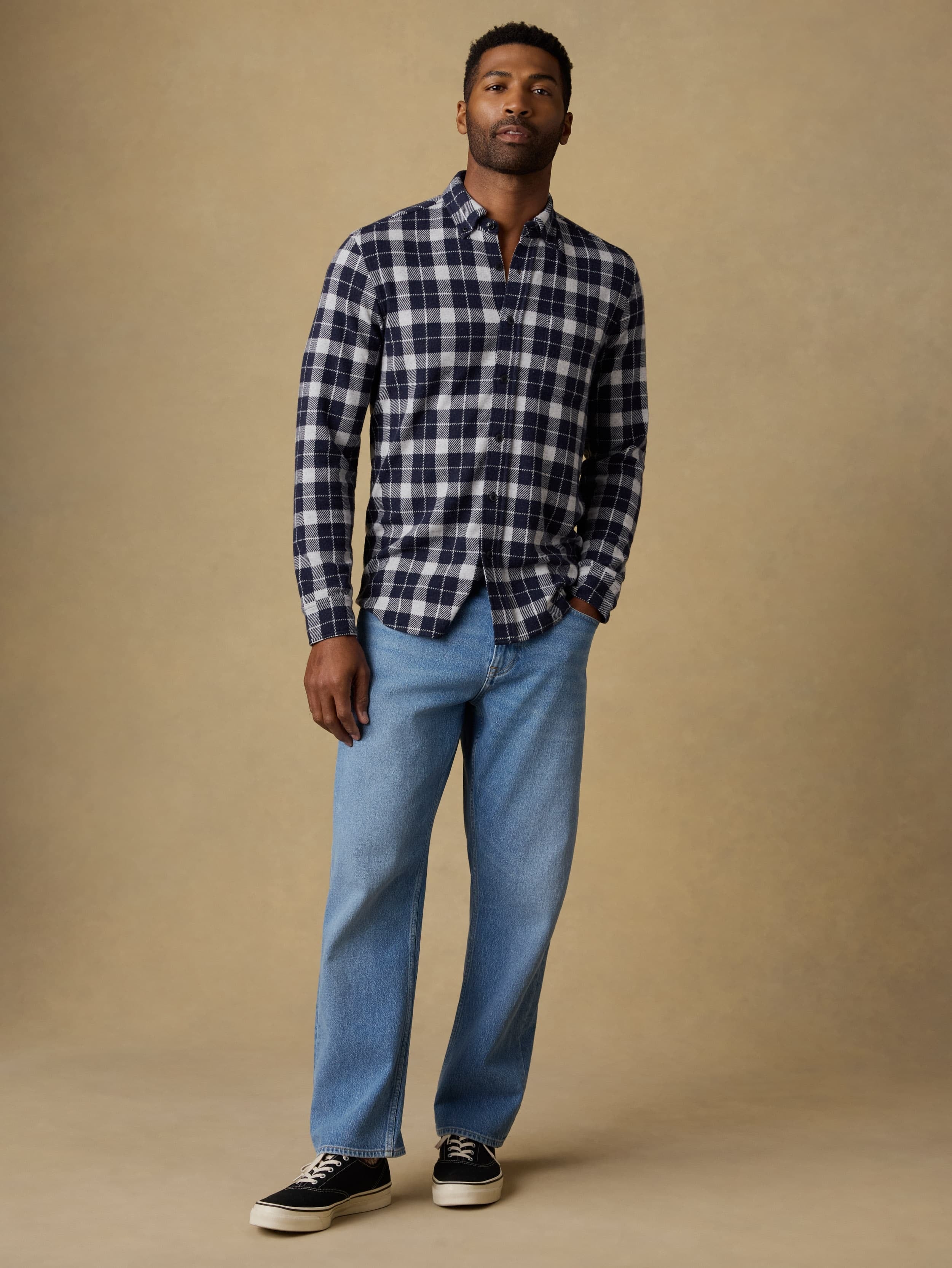 LegendTM Sweater Shirt (Single Pocket) - Midnight Lake Plaid