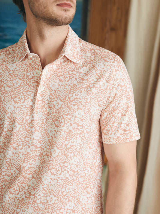 Short-Sleeve MovementTM Pique Polo - Hilo Rose Floral Print