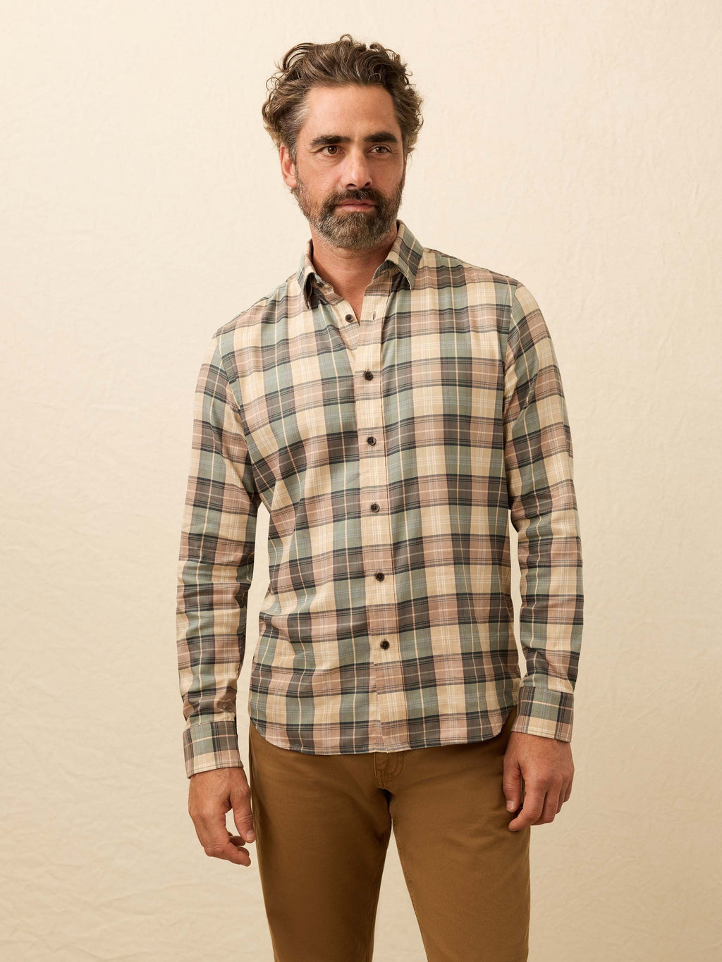 Soft Twill MovementTM Shirt - Olive Sands Plaid