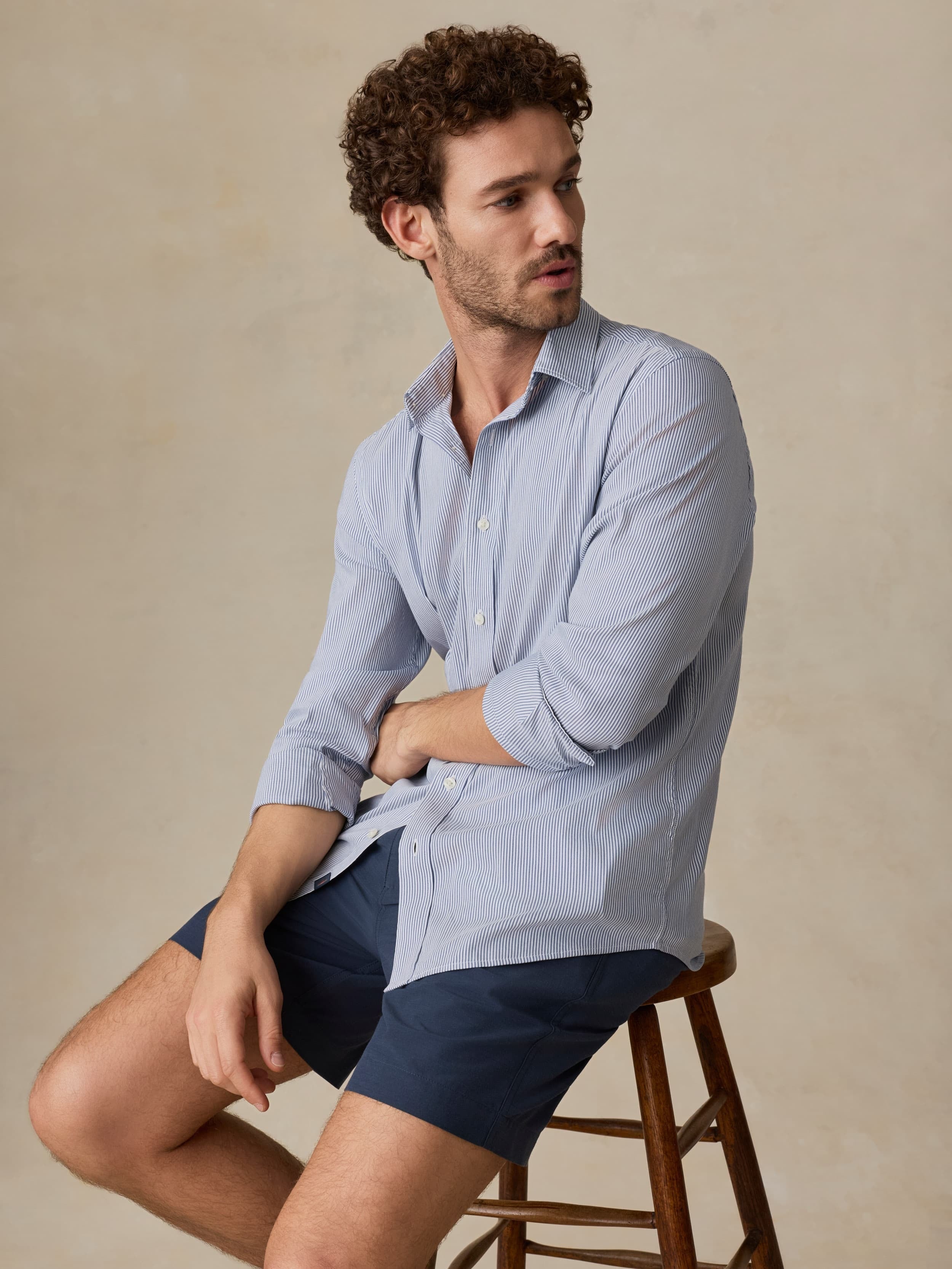 The MovementTM Shirt - Sapphire Cloud Stripe