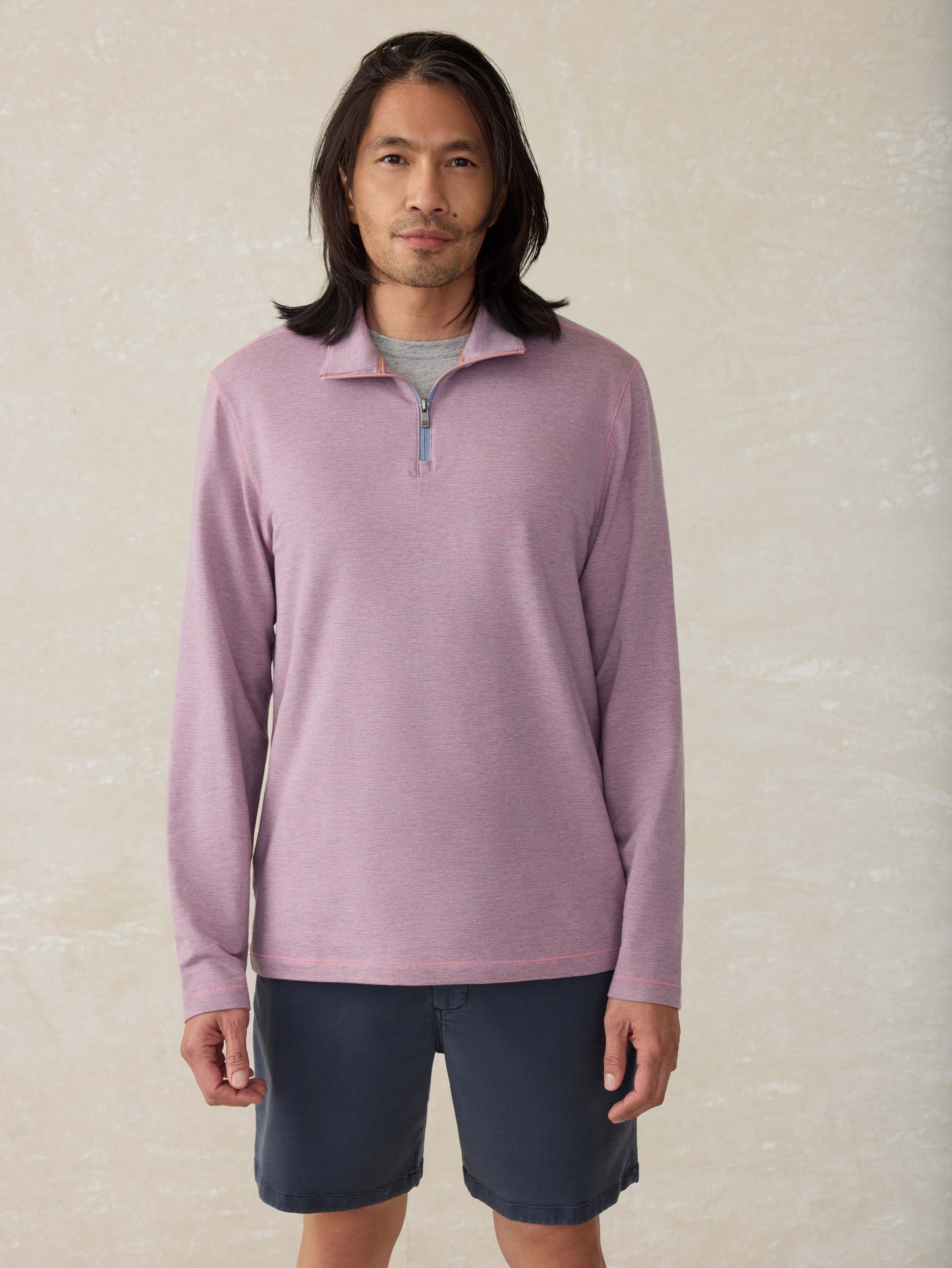 MovementTM Quarter Zip - Rose Creek Stripe