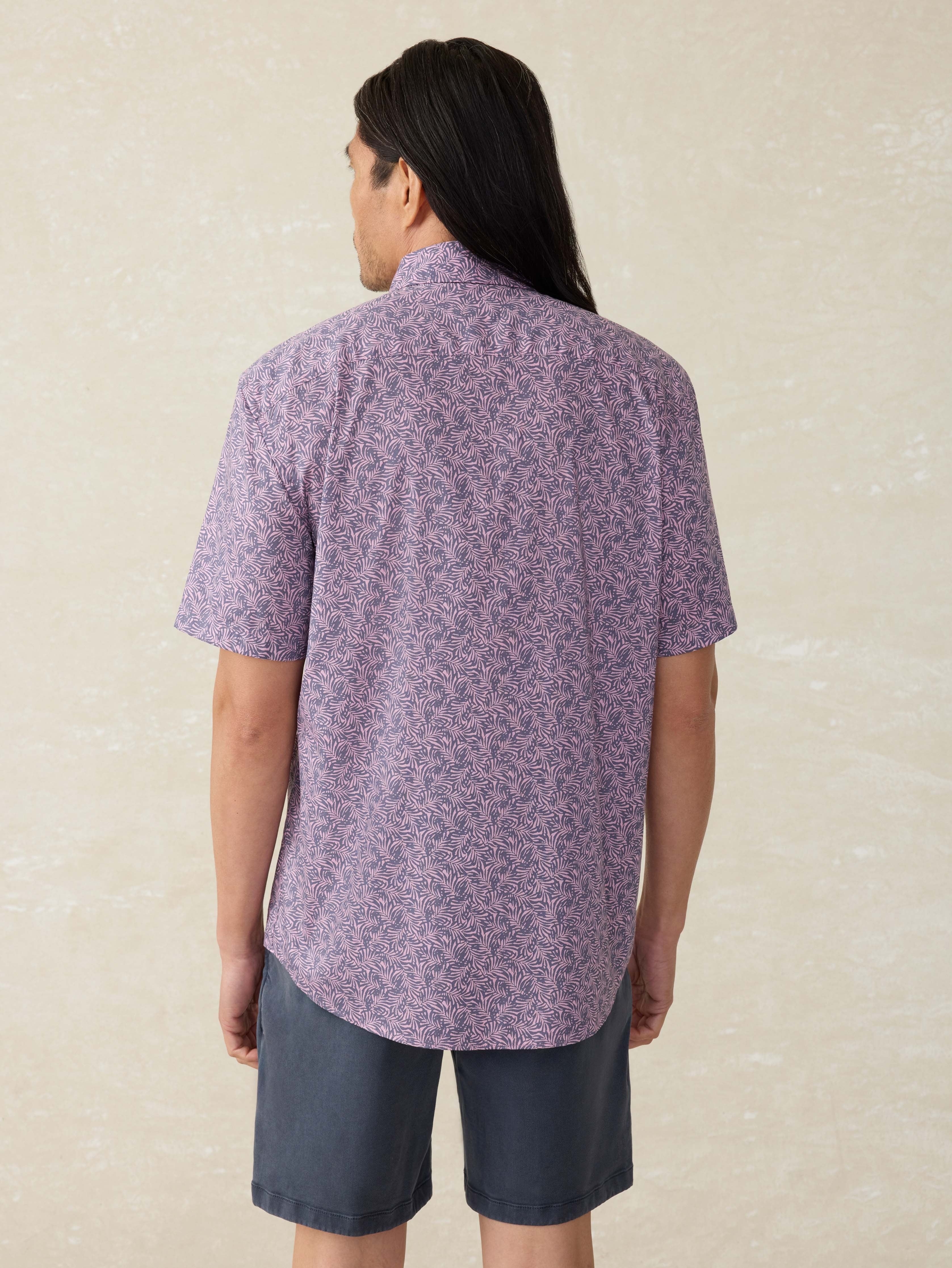 Short-Sleeve MovementTM Monterey Shirt - Lavender Sky Canopy