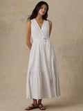 Dune Cotton Gauze Wrap Dress - White