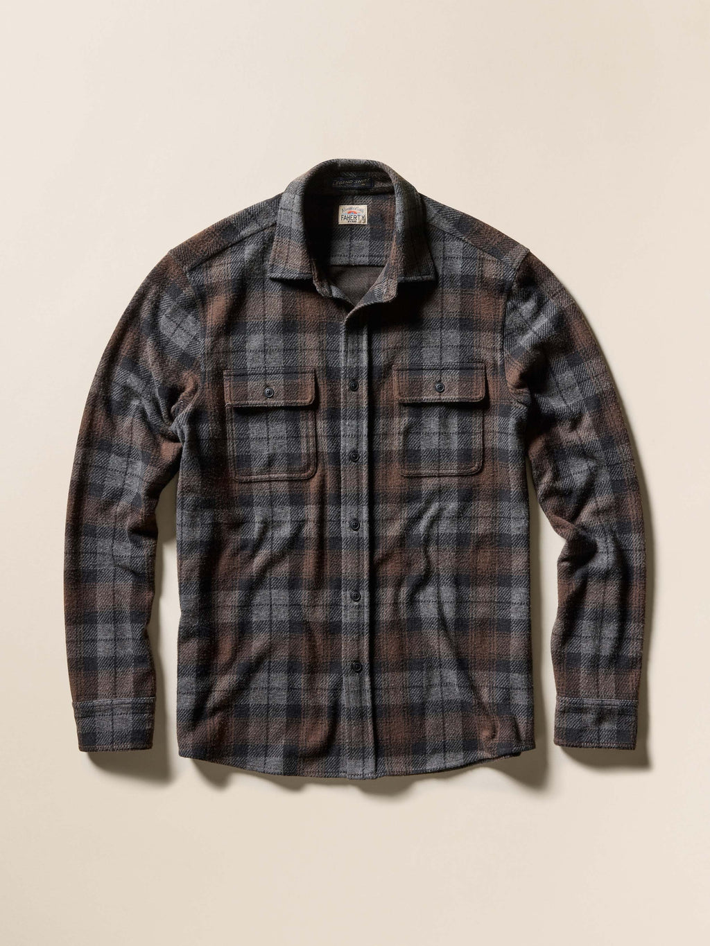 LegendTM Sweater Shirt - Grey Woods Plaid