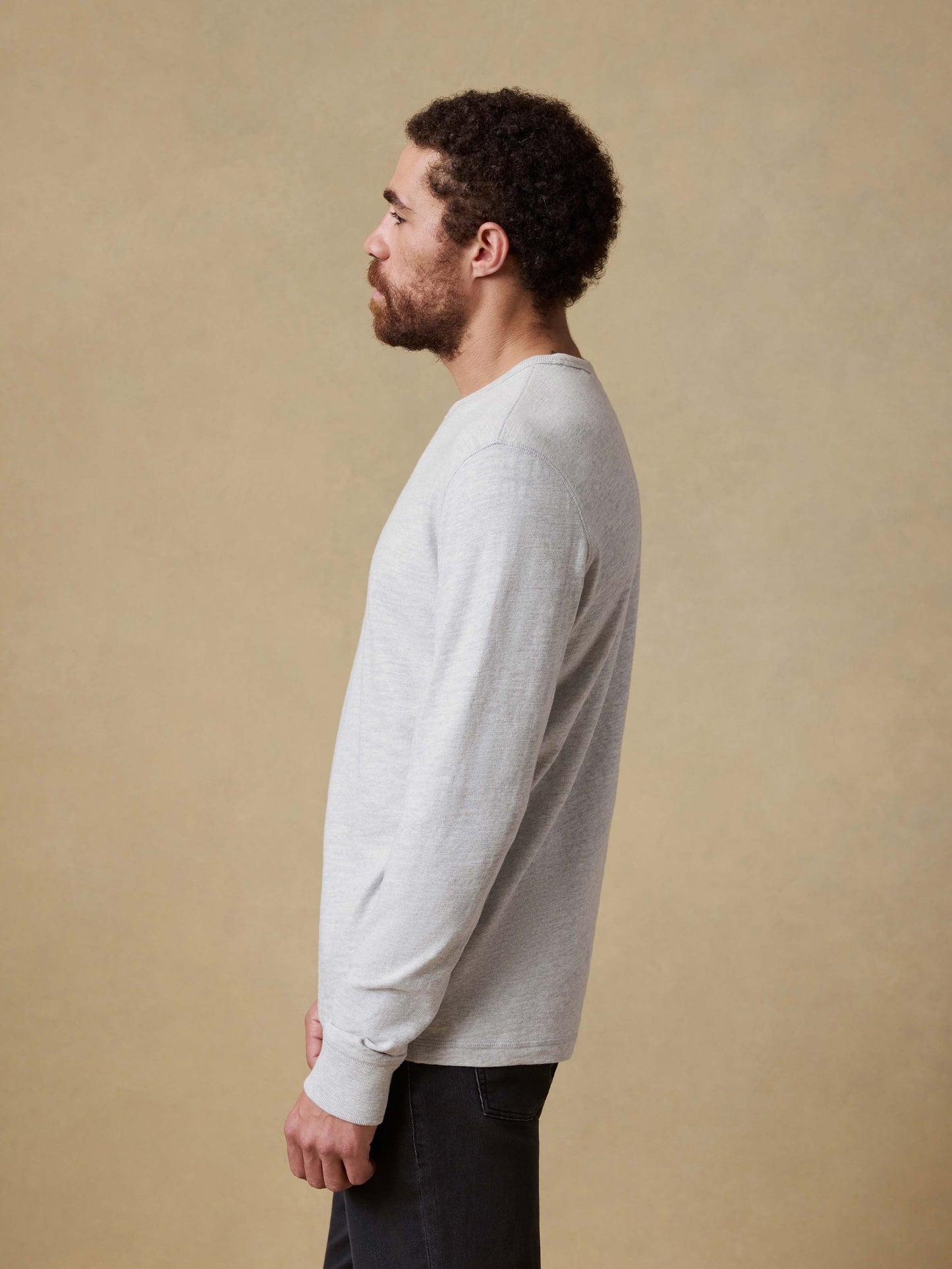Sunwashed Organic Crew - Light Grey Heather