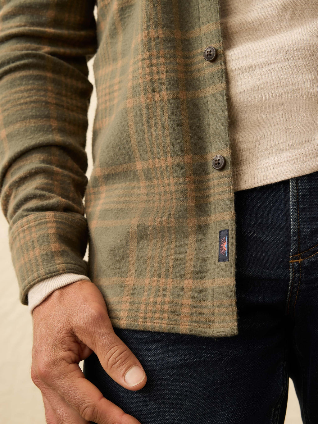 LegendTM Sweater Shirt - Woodland Olive Plaid
