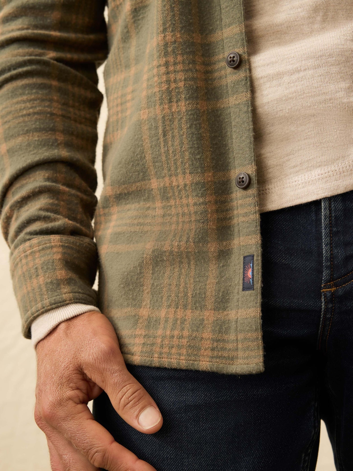 LegendTM Sweater Shirt - Woodland Olive Plaid