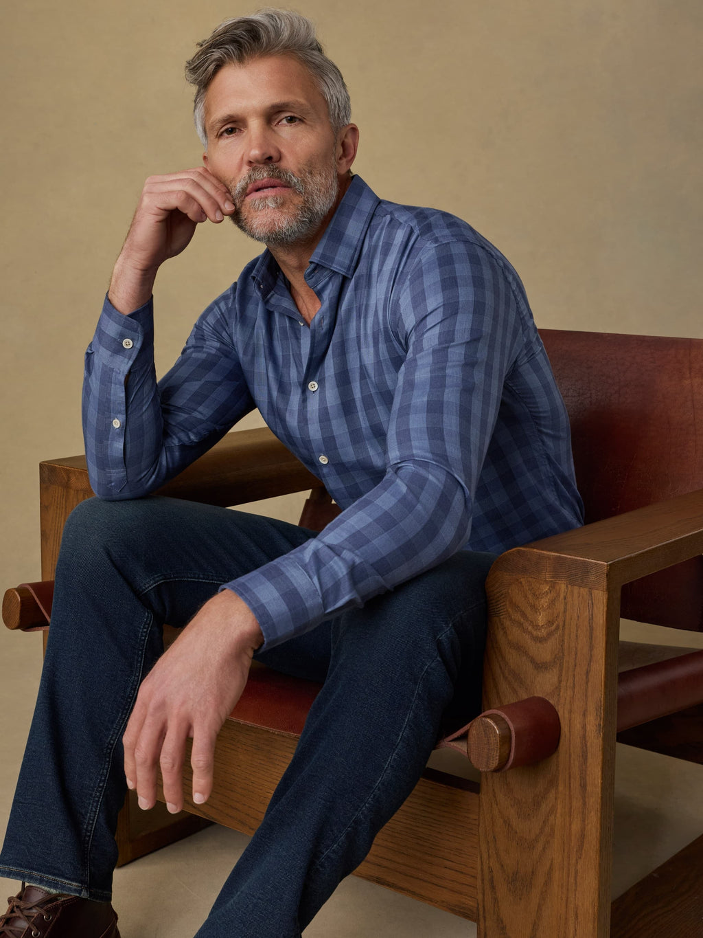 MovementTM Monterey Shirt - Navy Tide Check