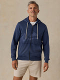 Faherty x Quiksilver Fleece Zip Hoodie - Abyss Navy