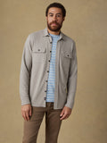 LegendTM Sweater Shirt - Khaki Cream Herringbone