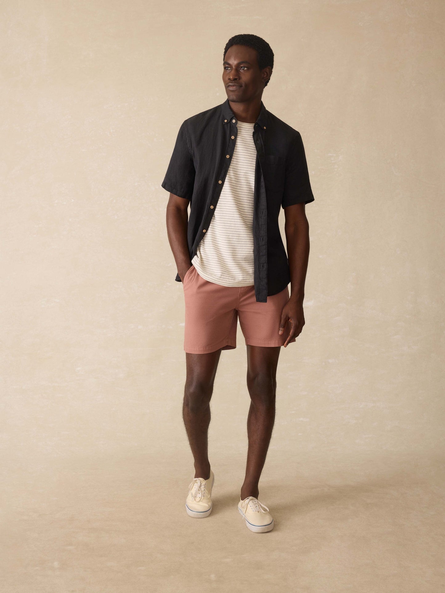 Short-Sleeve Laguna Linen Shirt - Ridge Black