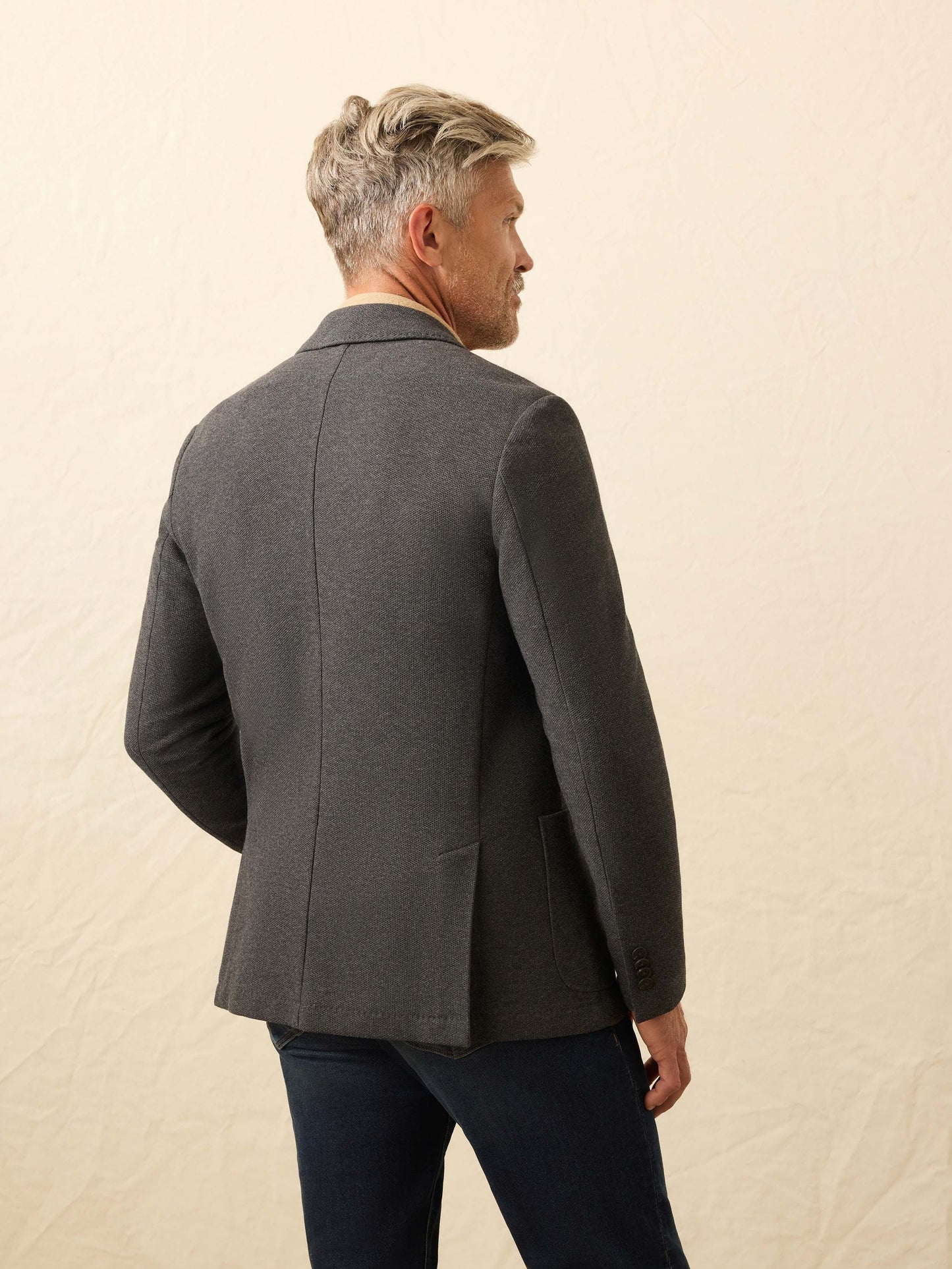 Knit Blazer - Charcoal Cliff