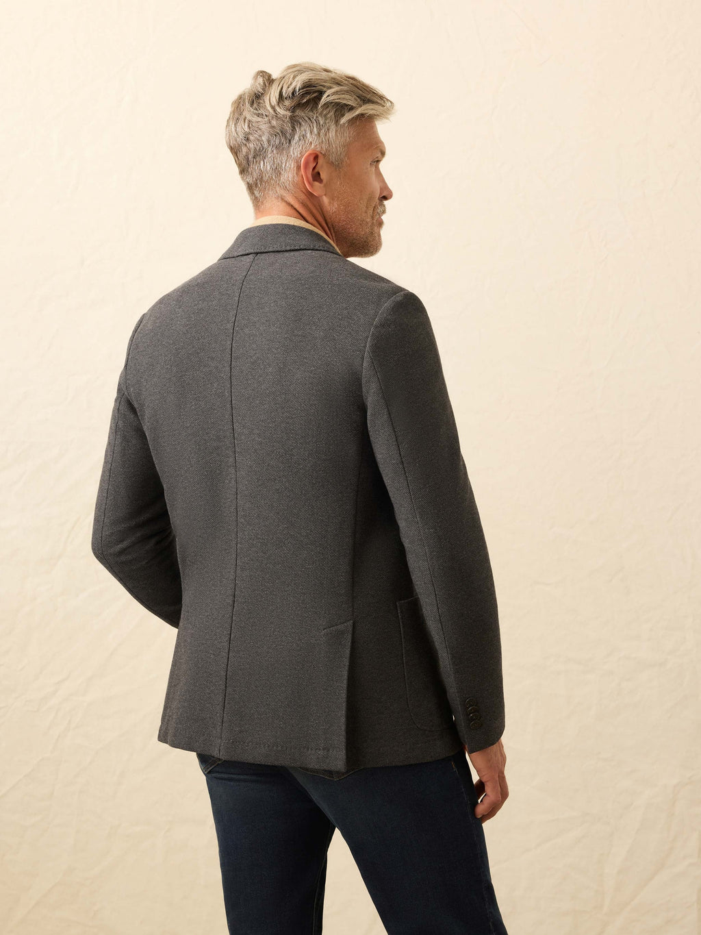 Knit Blazer - Charcoal Cliff