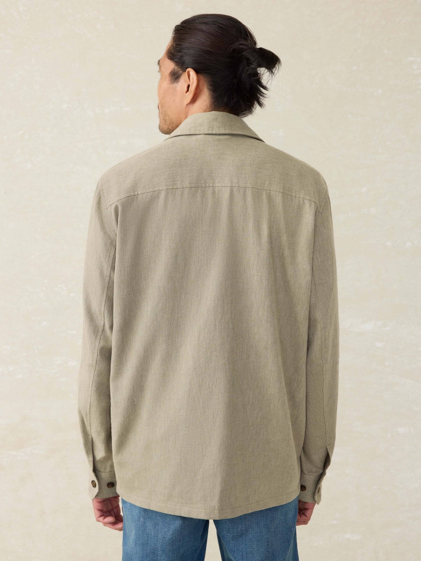 MovementTM Linen Shirt Jacket - Sage Cliff
