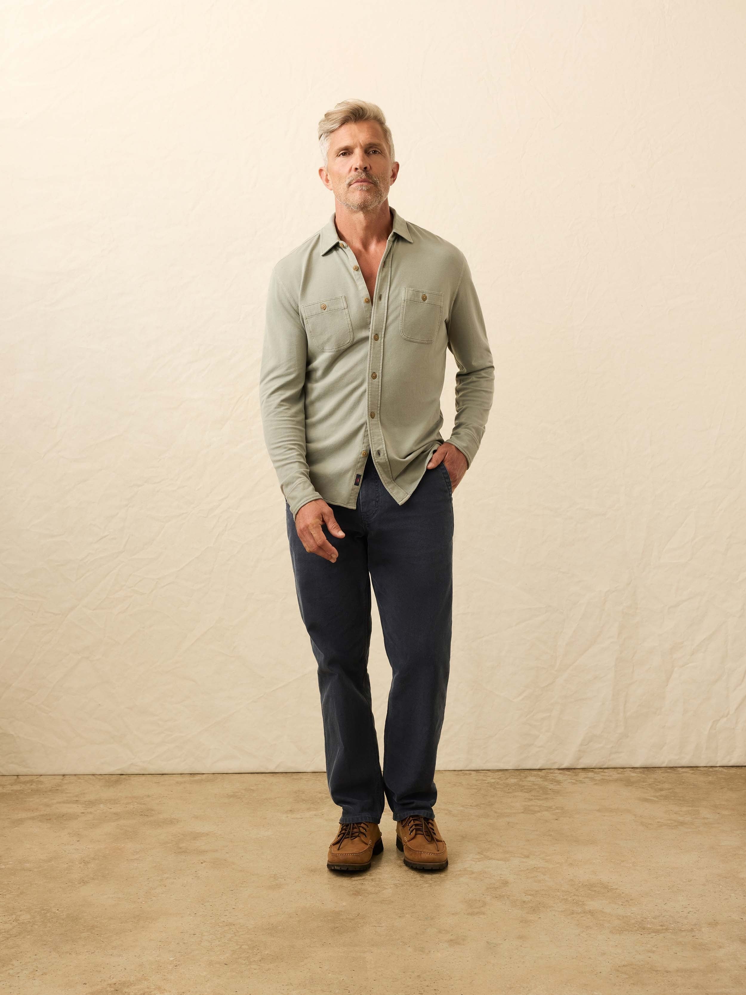 Field Knit Shirt - Coastal Sage