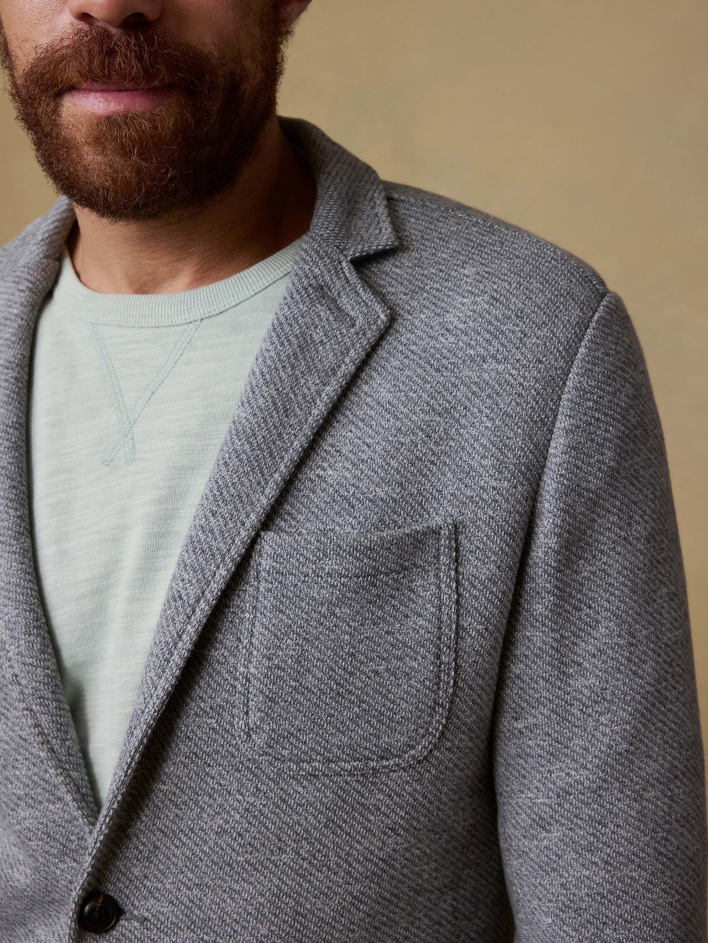 Inlet Knit Blazer (Short) - Medium Grey Melange